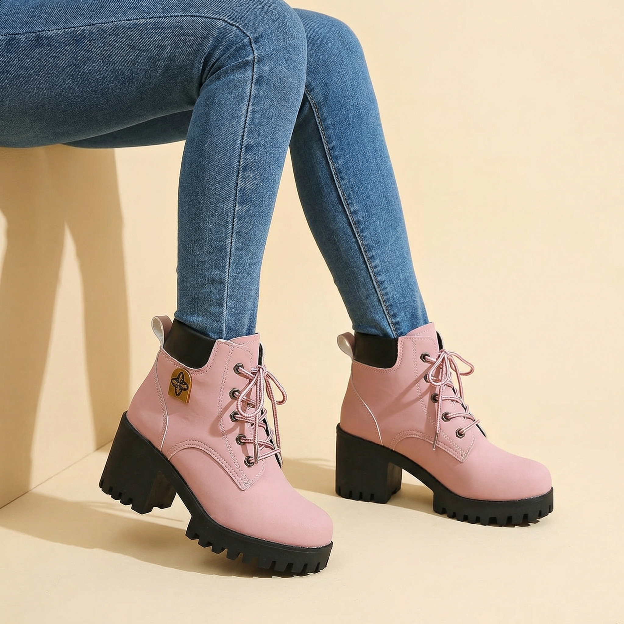 Stridara – Lightweight Chunky Platform Combat Boot