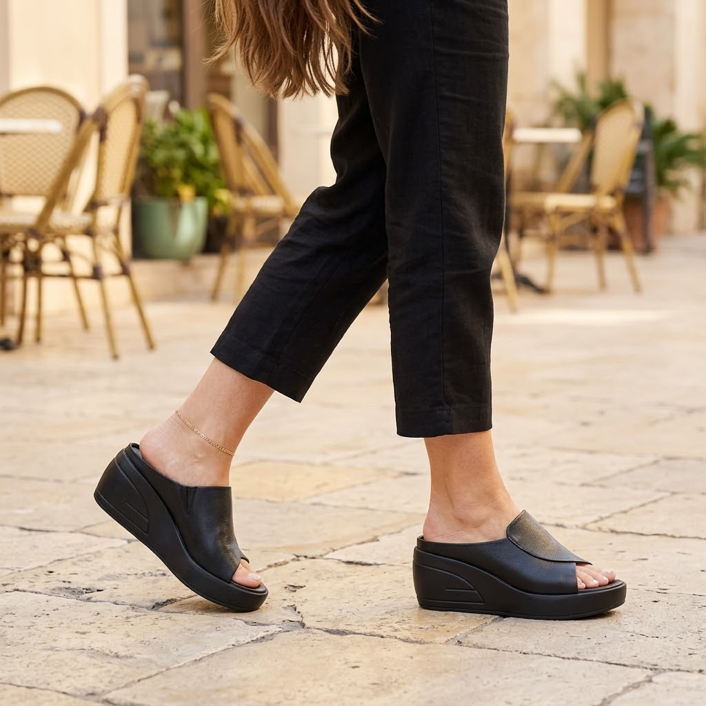 Luneva – Cushioned Wedge Sandals for Wide Feet