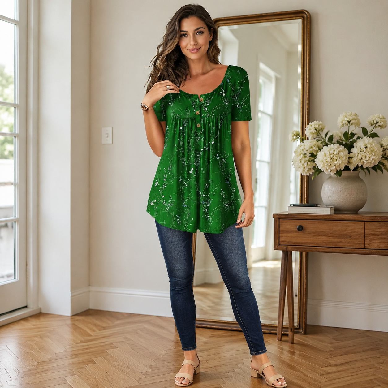 Lunalia – Women's Flowy Floral Tunic