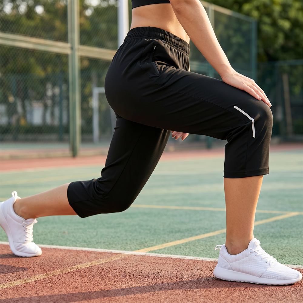 Movella – Women's Stretch-Fit Capri Pants with Zip Pockets