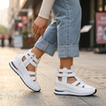 Veluna – Caged Wedge Sandals with Hidden Platform