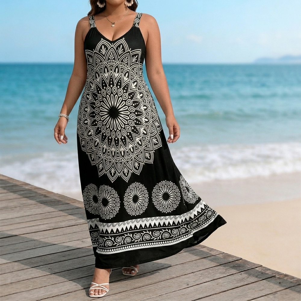 Mandara – Bohemian Mandala Maxi Dress