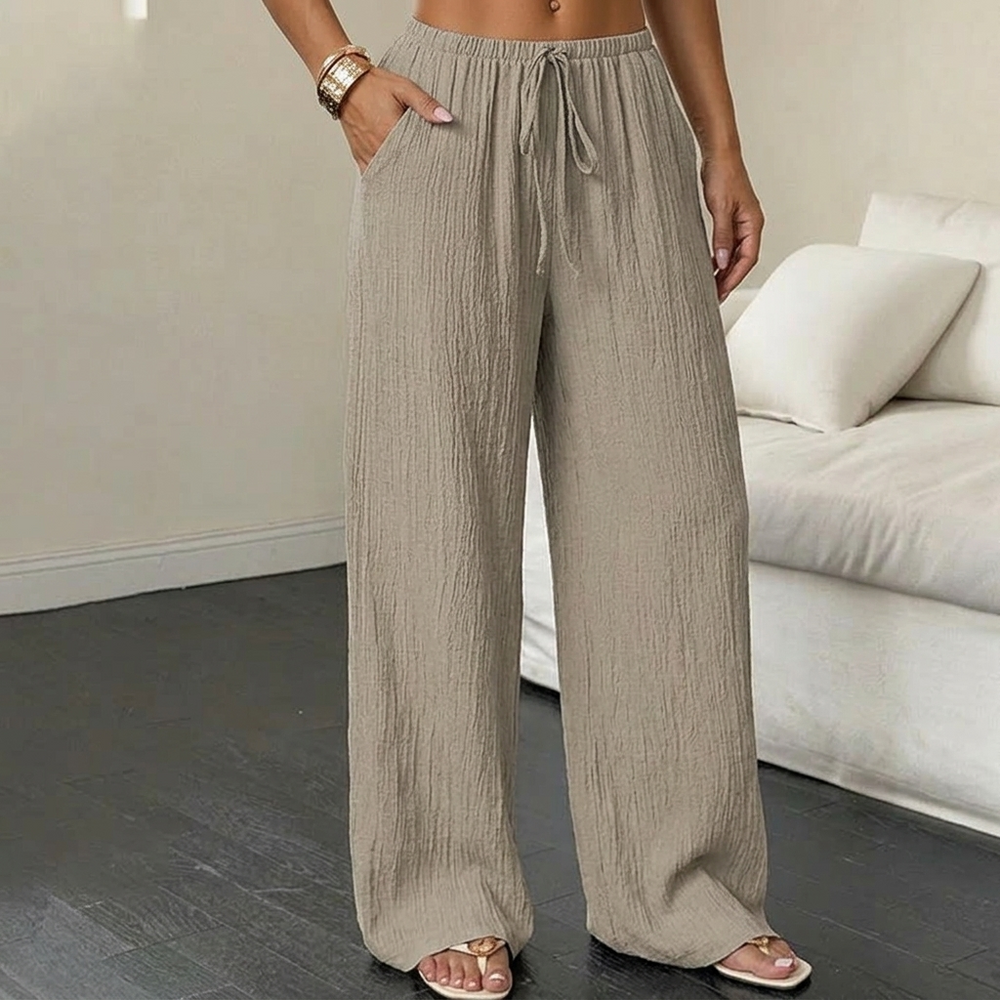 Waverly – Crinkle Textured Wide Leg Pants