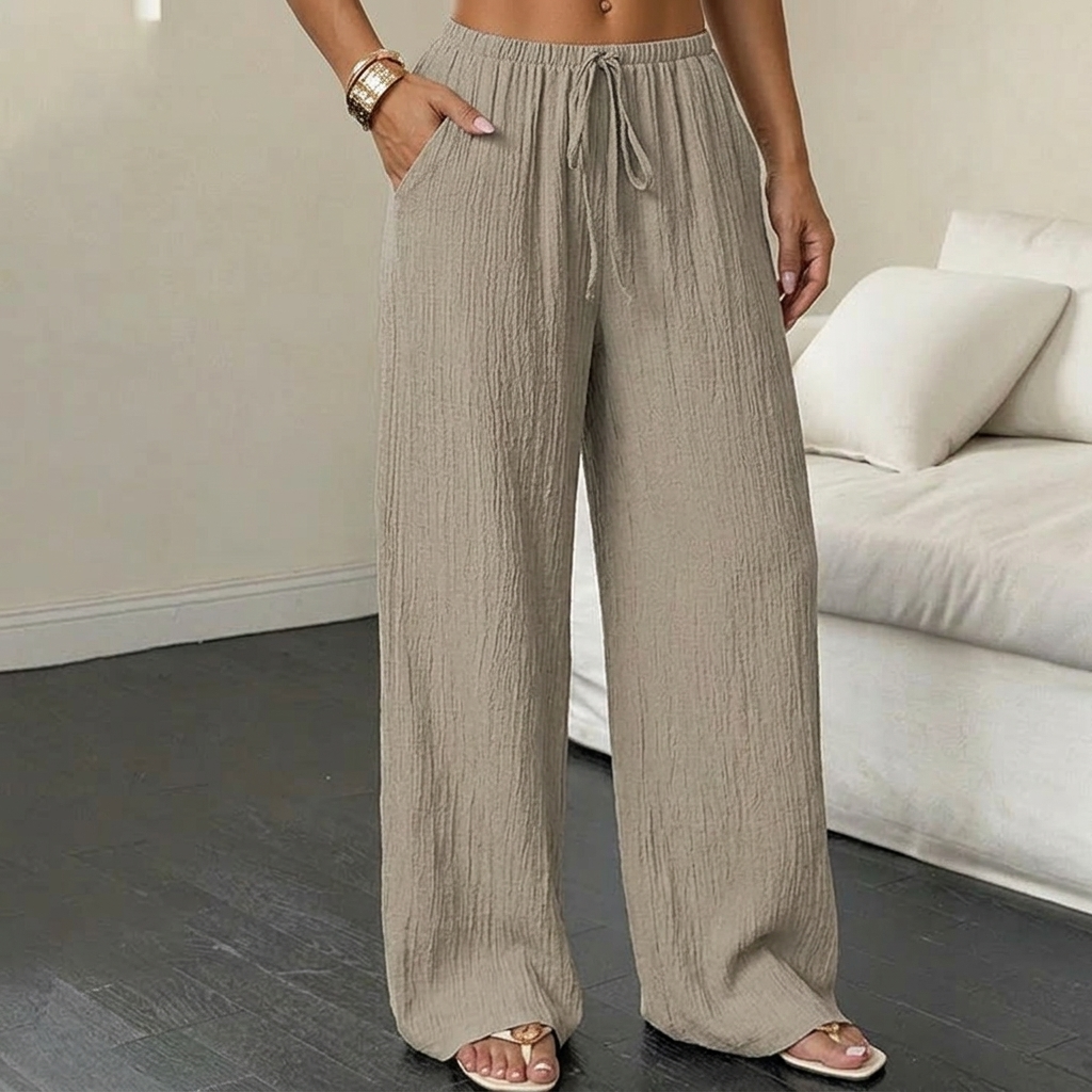 Waverly – Crinkle Textured Wide Leg Pants