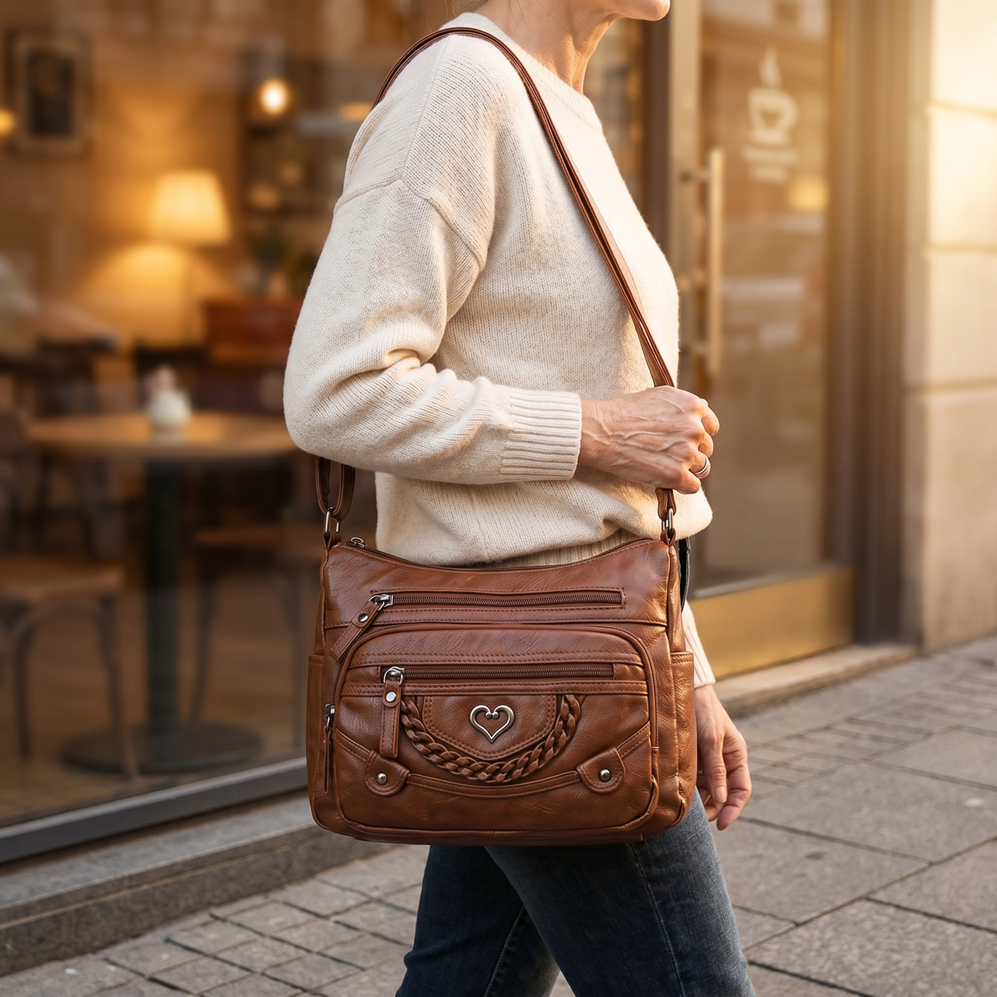 Veluna – Multi-Pocket Crossbody Bag for Everyday Carry