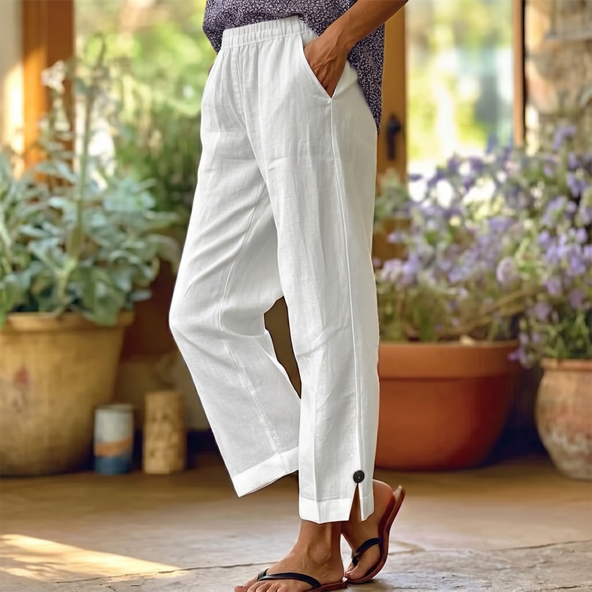 Womee – Women's Soft-Stretch Cropped Pants