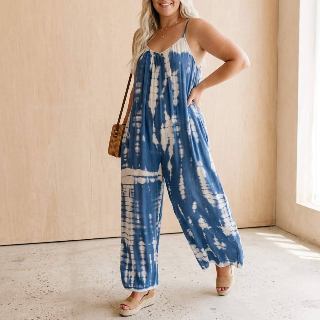 Sevella – Women's Wide-Leg Tie-Dye Jumpsuit