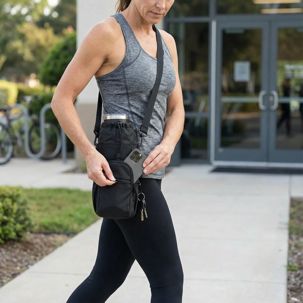 Carryvive – Insulated Water Bottle Carrier with Phone Pocket