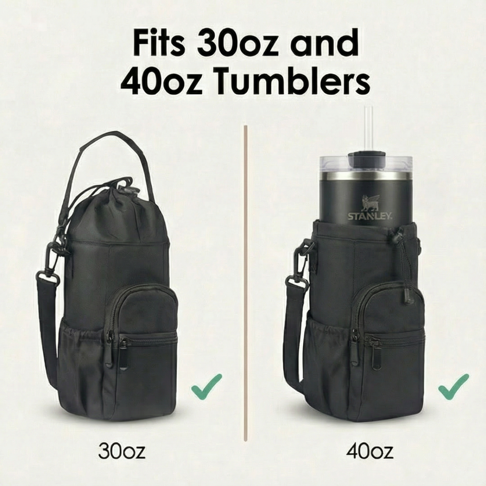 Carryvive – Insulated Water Bottle Carrier with Phone Pocket