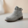 Stridella – Women's Suede-Look Buckle Ankle Booties