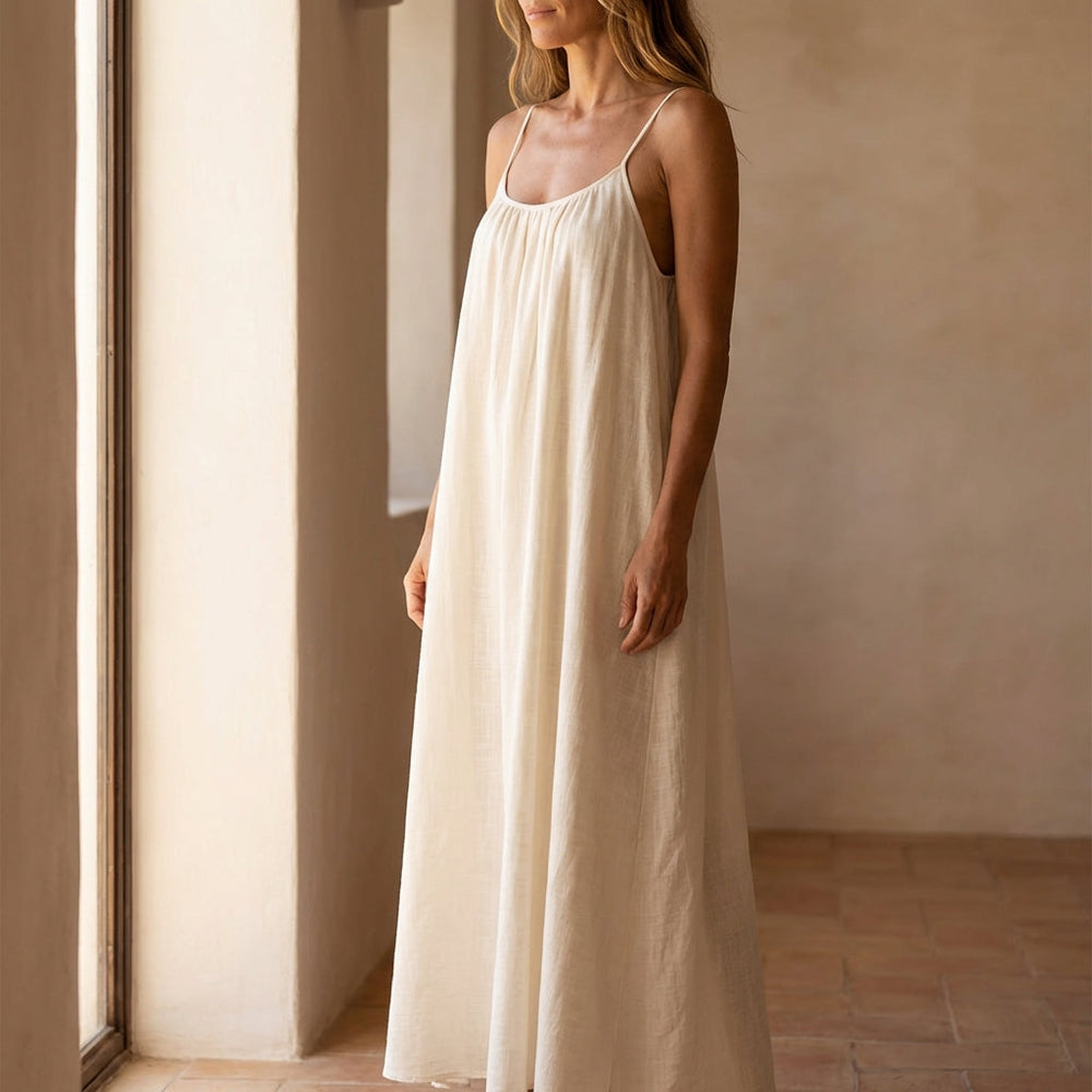 Soleia – Flowy Open Back Summer Maxi Dress