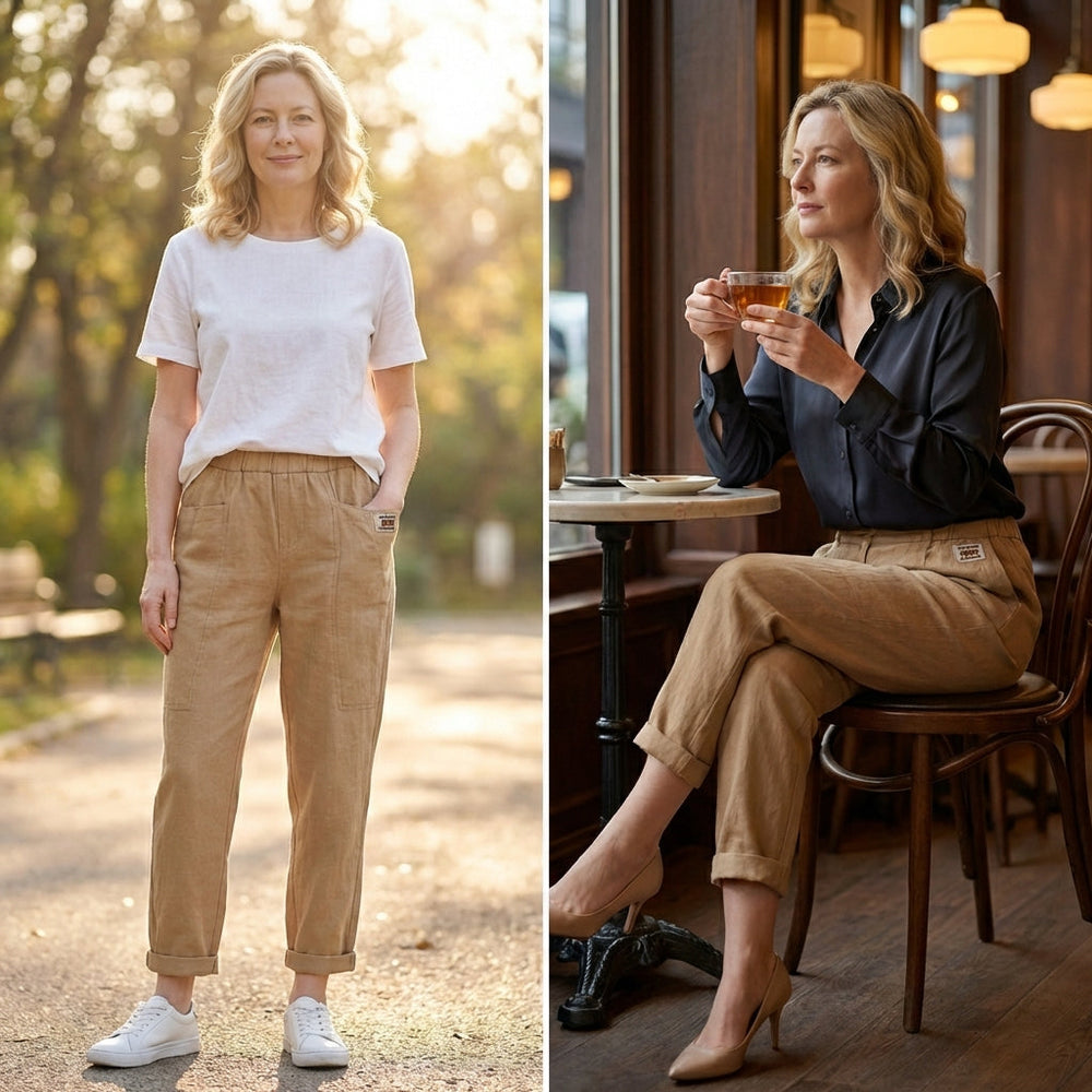 Linara – Cotton Linen Tapered Pants