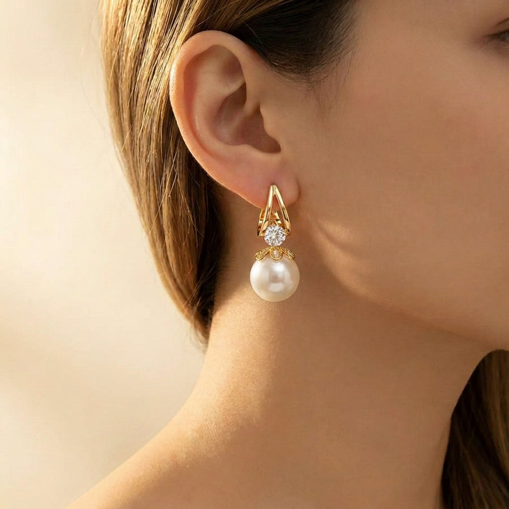 Lumara - Elegant Pearl Drop Earrings