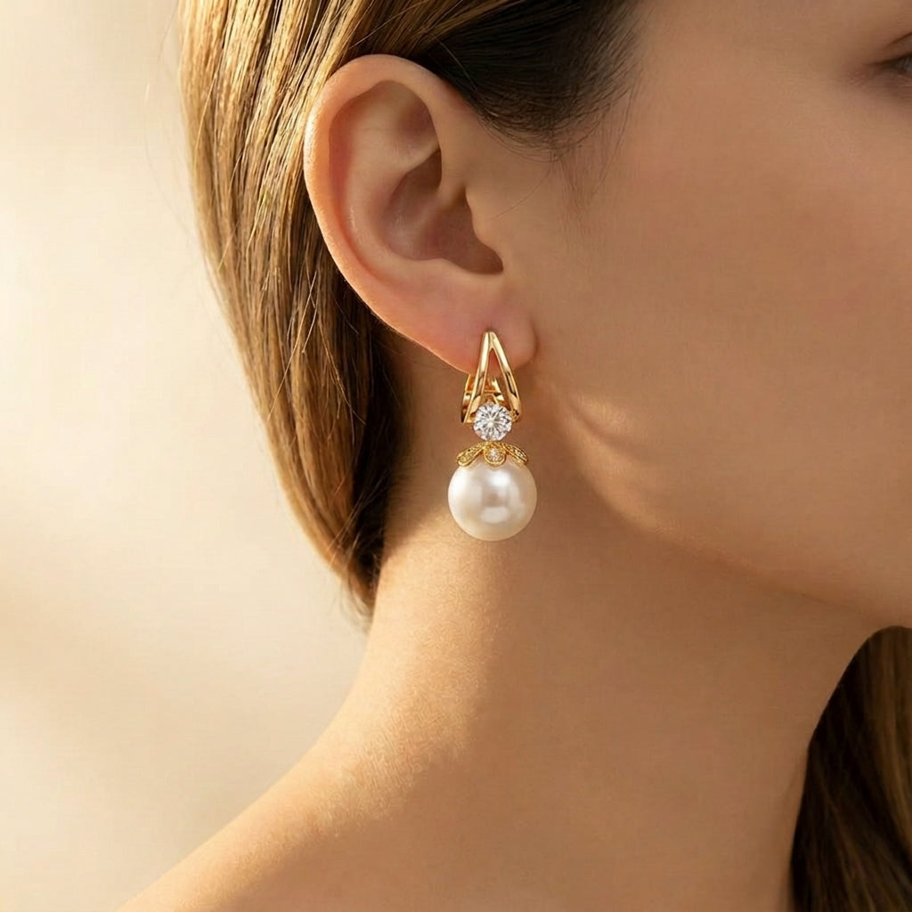 Lumara - Elegant Pearl Drop Earrings