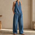 Rivella – Washed Denim Two Piece Summer Set
