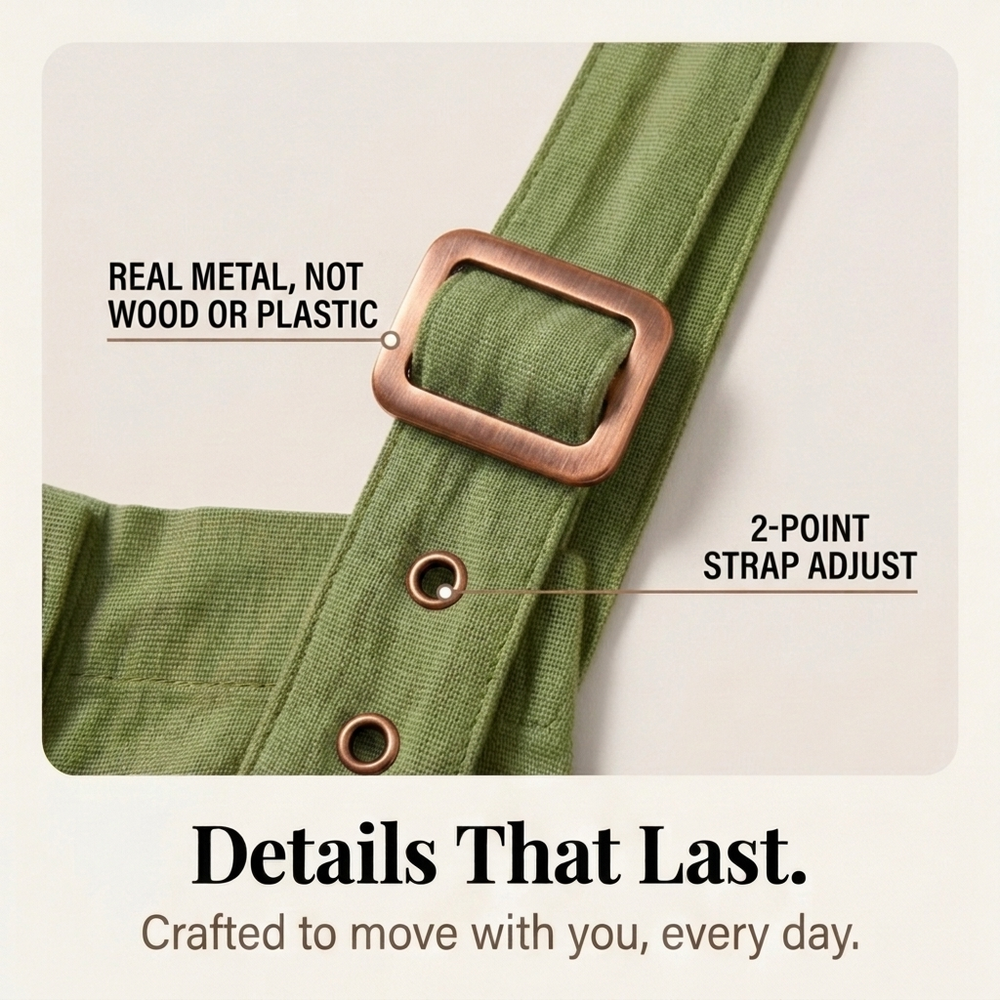 Slowlinen – Loose Button-Front Overalls