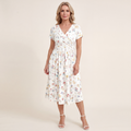 Theresa | Floral Twist Waist Dress