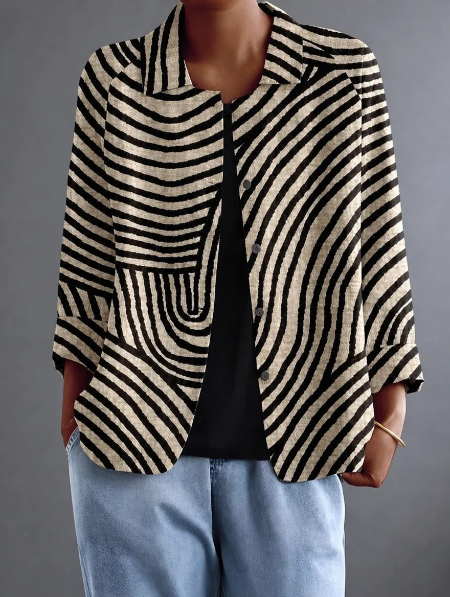 Sloane | Swirl Stripe Shirt