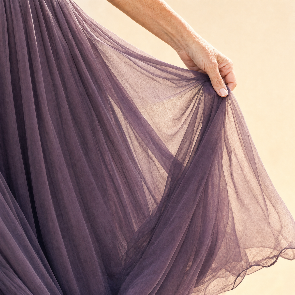 Purple Keyhole Neckline Lace Trim Maxi Dress