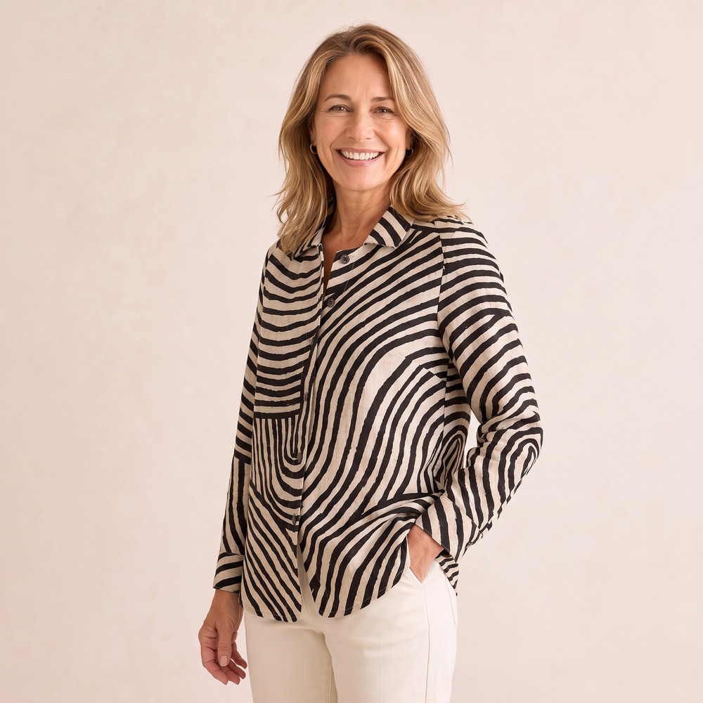 Sloane | Swirl Stripe Shirt