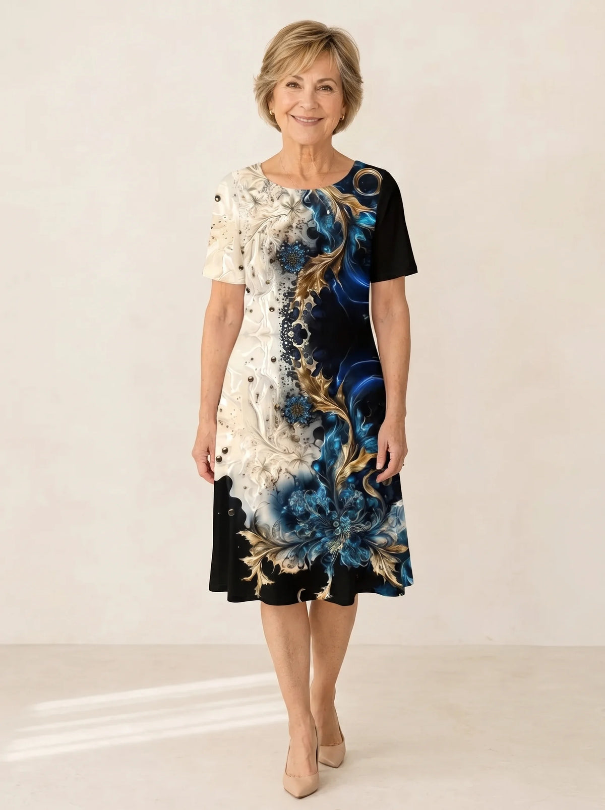 Floressa – 3D Floral A Line Summer Dress