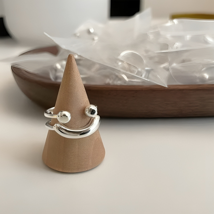 Smivana - Adjustable Smiley Ring, Set of 2