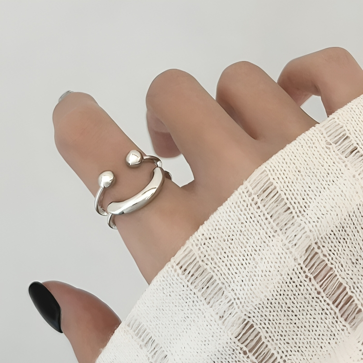 Smivana - Adjustable Smiley Ring, Set of 2