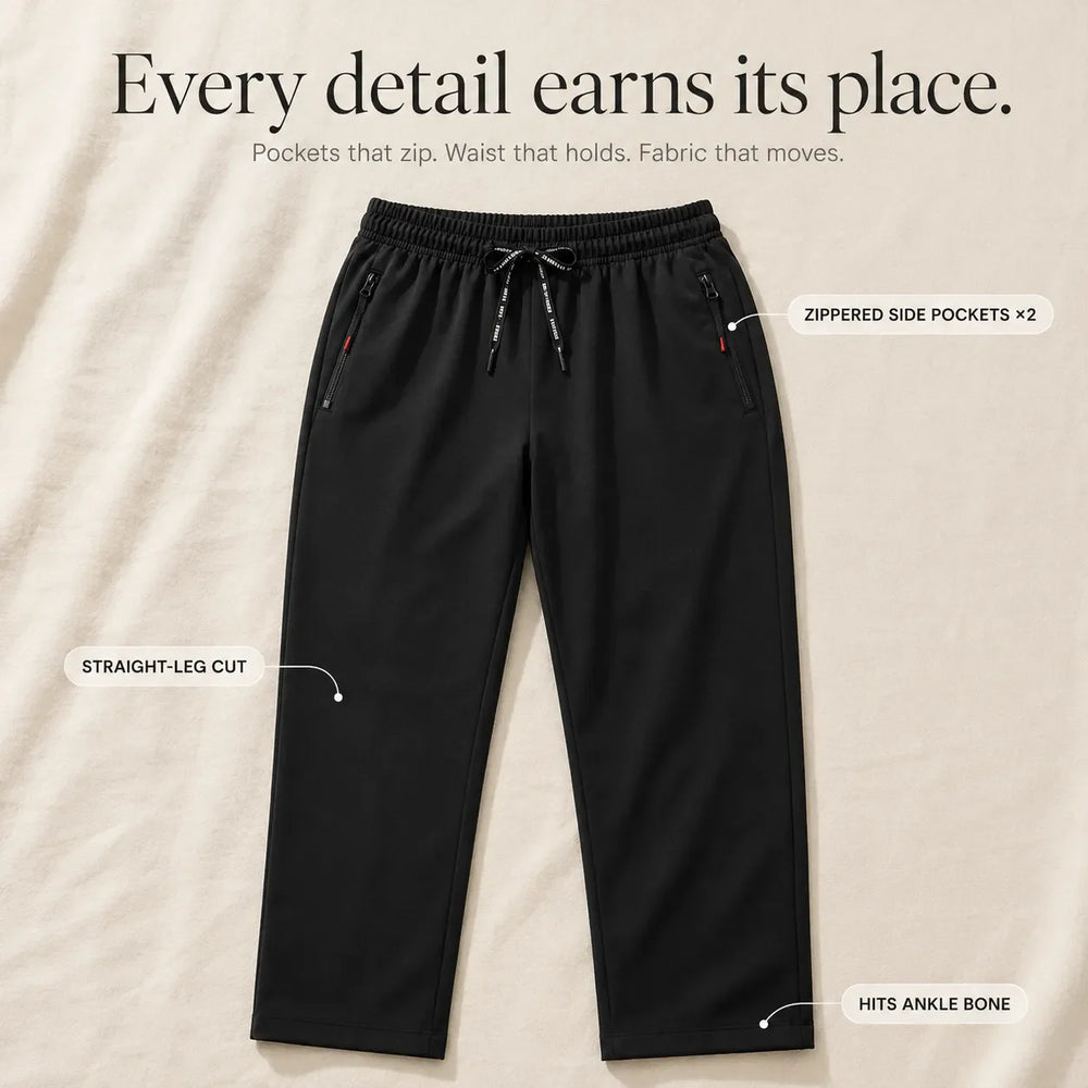 Aerelle – Women's Lightweight High Waist Pants with Zip Pockets