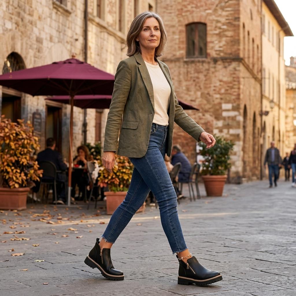 Strida – Women's Cushioned Platform Ankle Boots