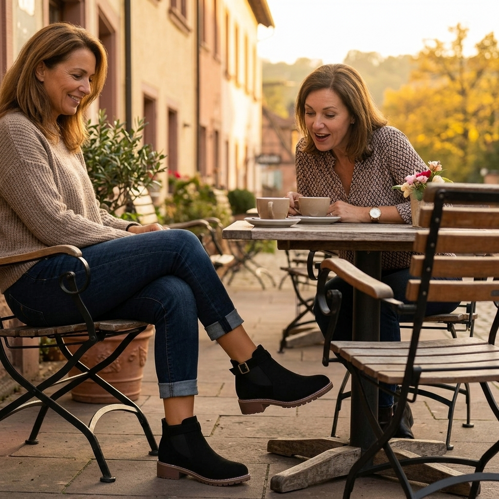 Solace – Slip On Low Heel Ankle Boots for Women