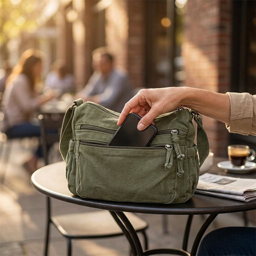 Carvia – Washed Canvas Everyday Hobo Bag