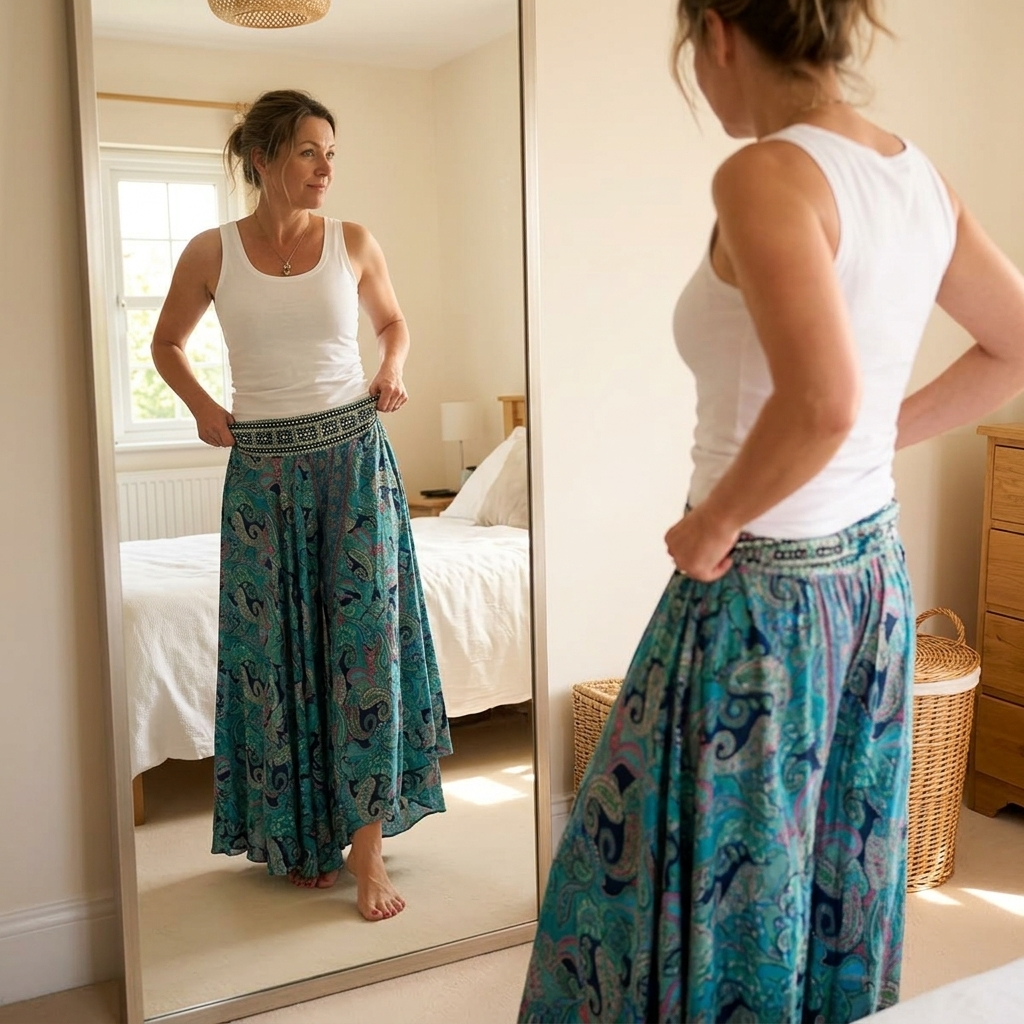 Solara – Women's Flowy Paisley Palazzo Pants