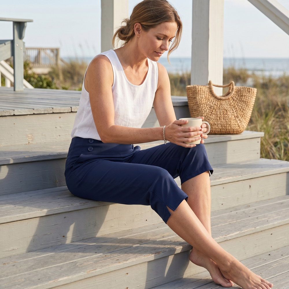 Marivella – Women's High-Waist Stretch Capri Pants