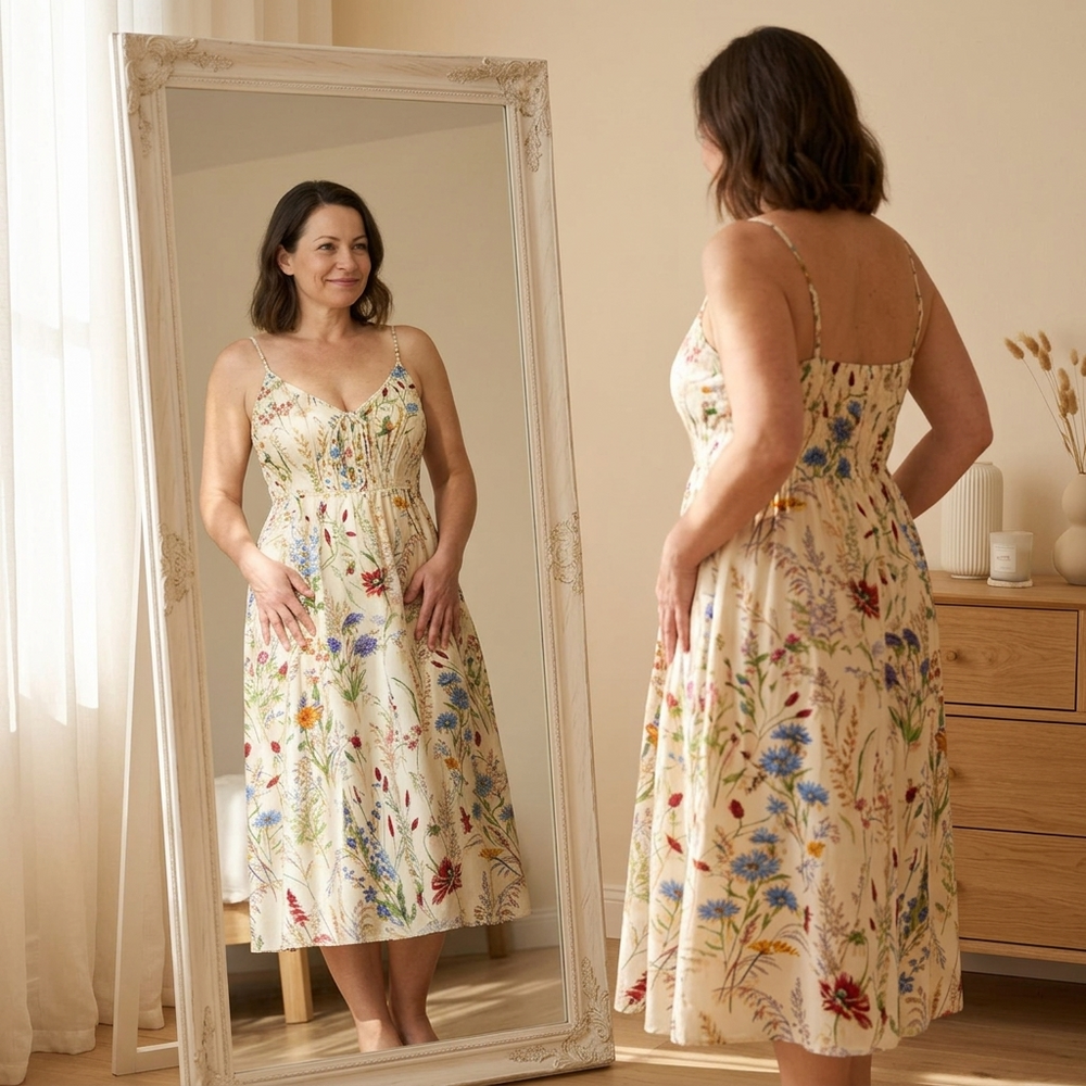 Floressa – Women's Wildflower A-Line Midi Sundress