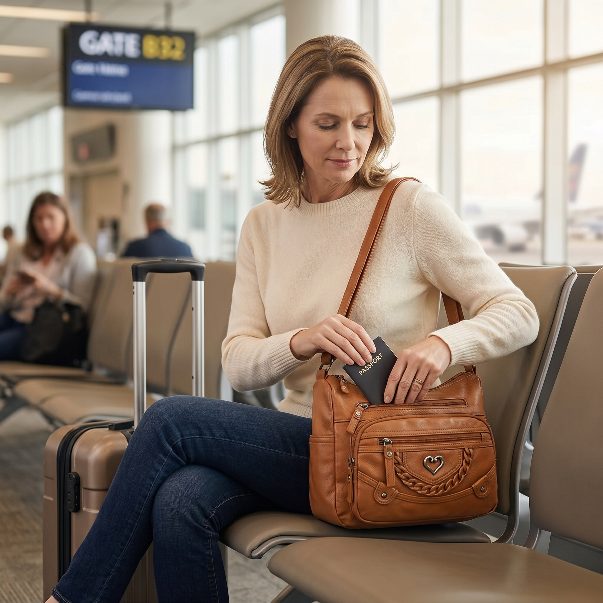 Veluna – Multi-Pocket Crossbody Bag for Everyday Carry