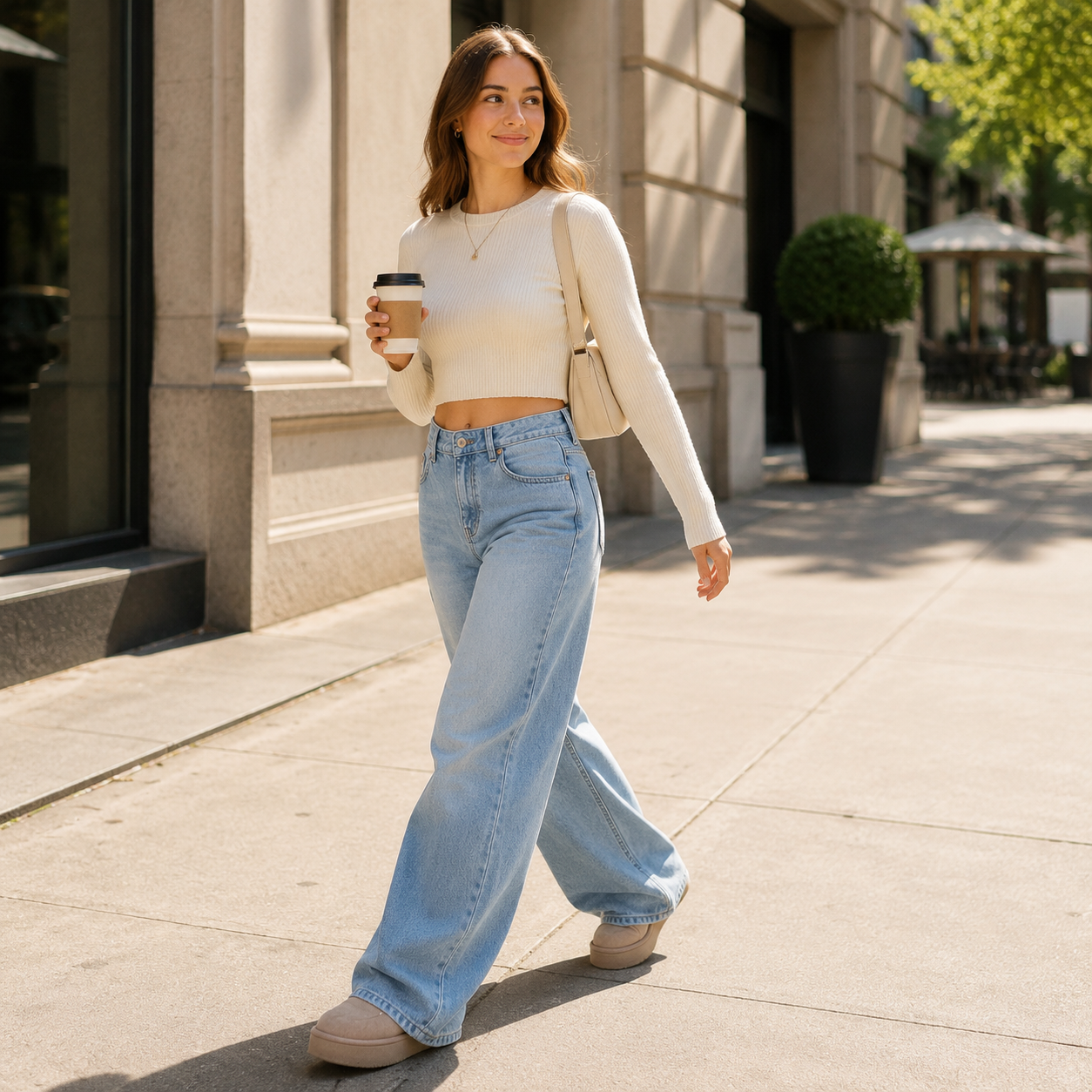Lunavia – Women's Vintage Relaxed-Fit Wide-Leg Jeans