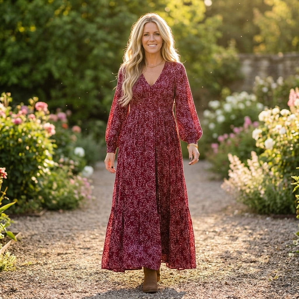 Floressa™ – Smocked Waist Floral Maxi Dress
