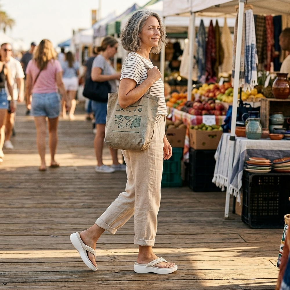 Soléna - Braided Platform Sandal for All Day Comfort