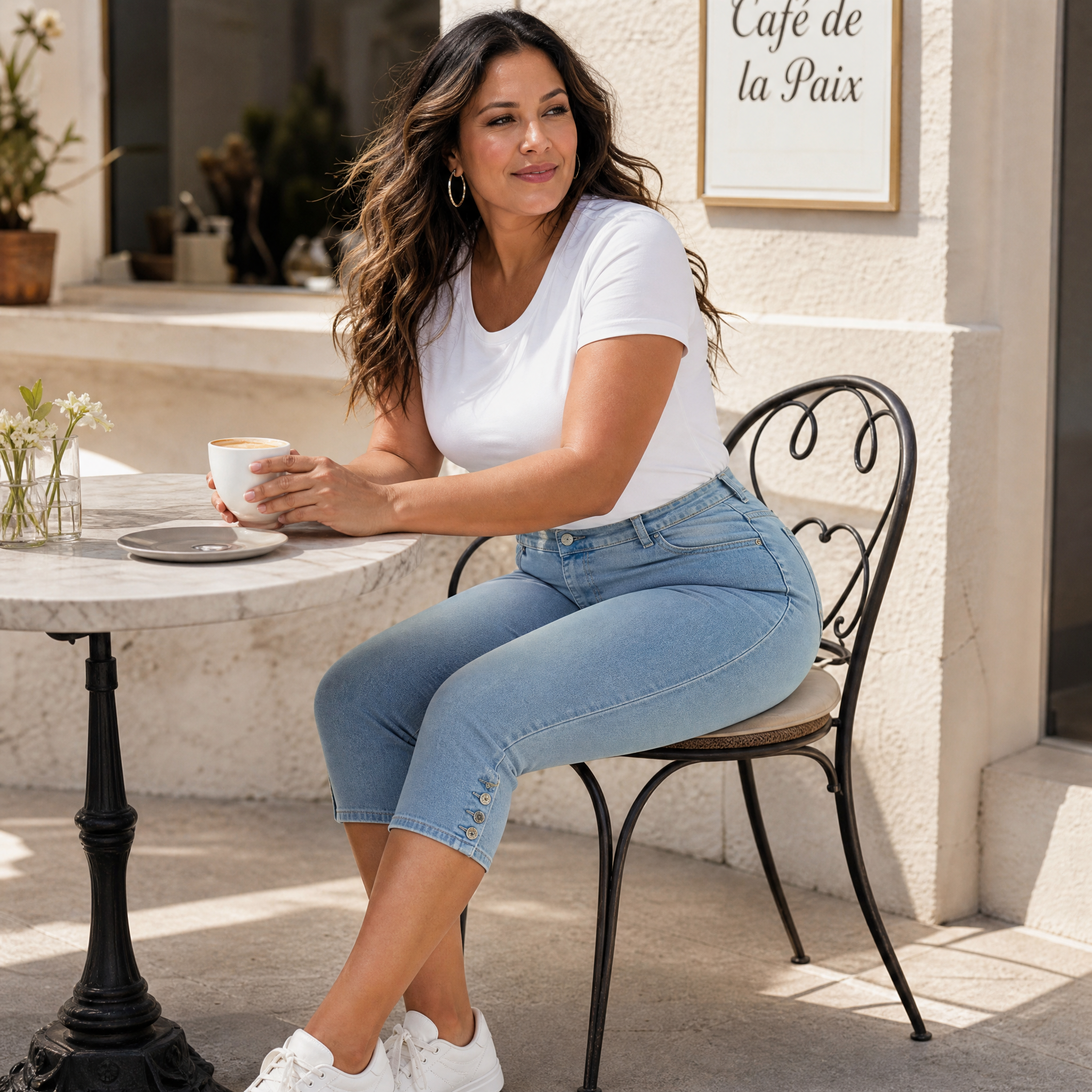 Velora – Women's Slimming High-Waist Capri Jeans