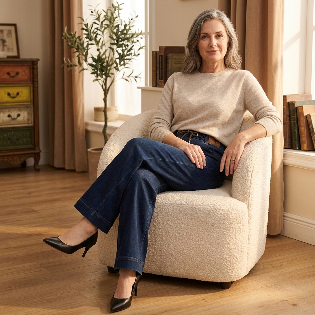 Velora – Drawstring Wide-Leg Comfort Jeans