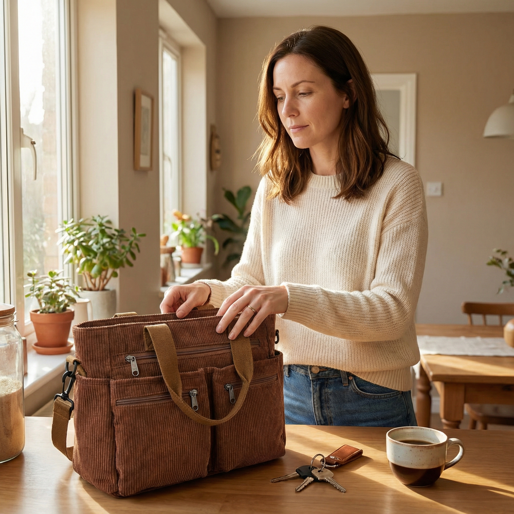 Cordova – Multi Pocket Corduroy Shoulder Bag