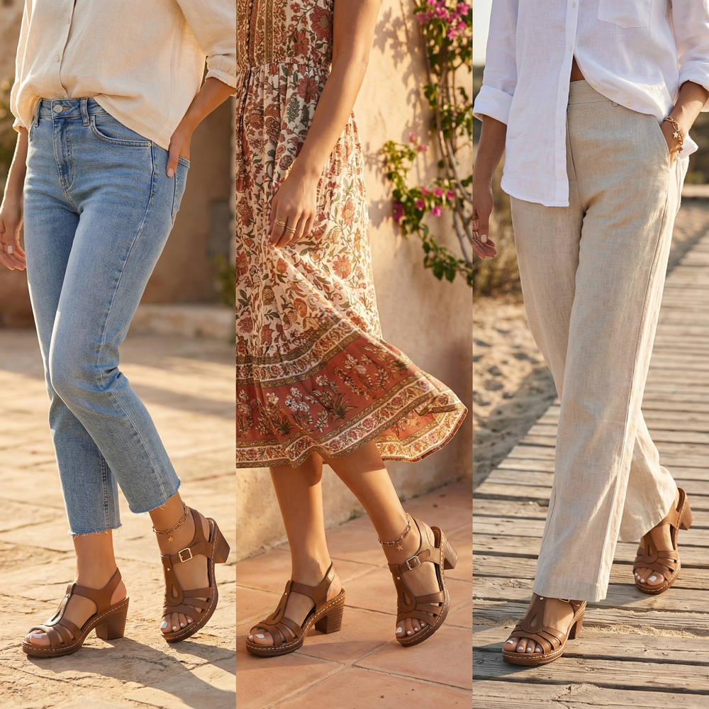 Solara – Roman Cutout Block Heel Sandals