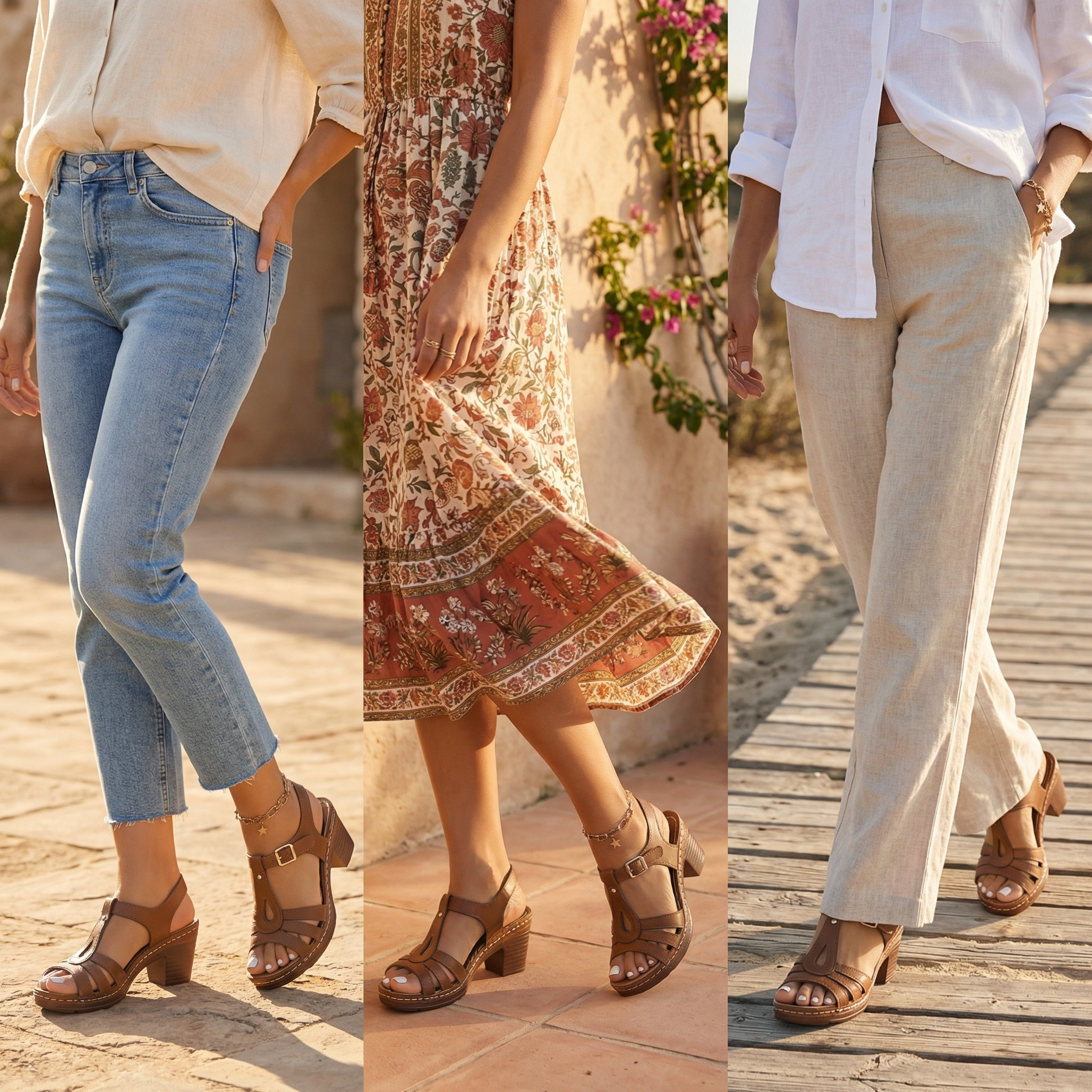 Solara – Roman Cutout Block Heel Sandals