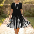 Vivara – Women's pleated gradient print dress