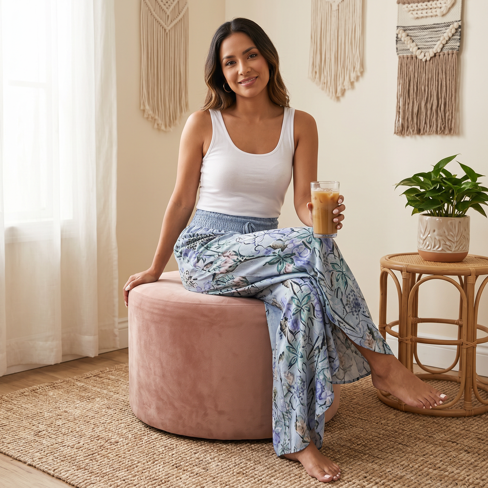 Lunavia – Women's Boho Floral Wide-Leg Pants