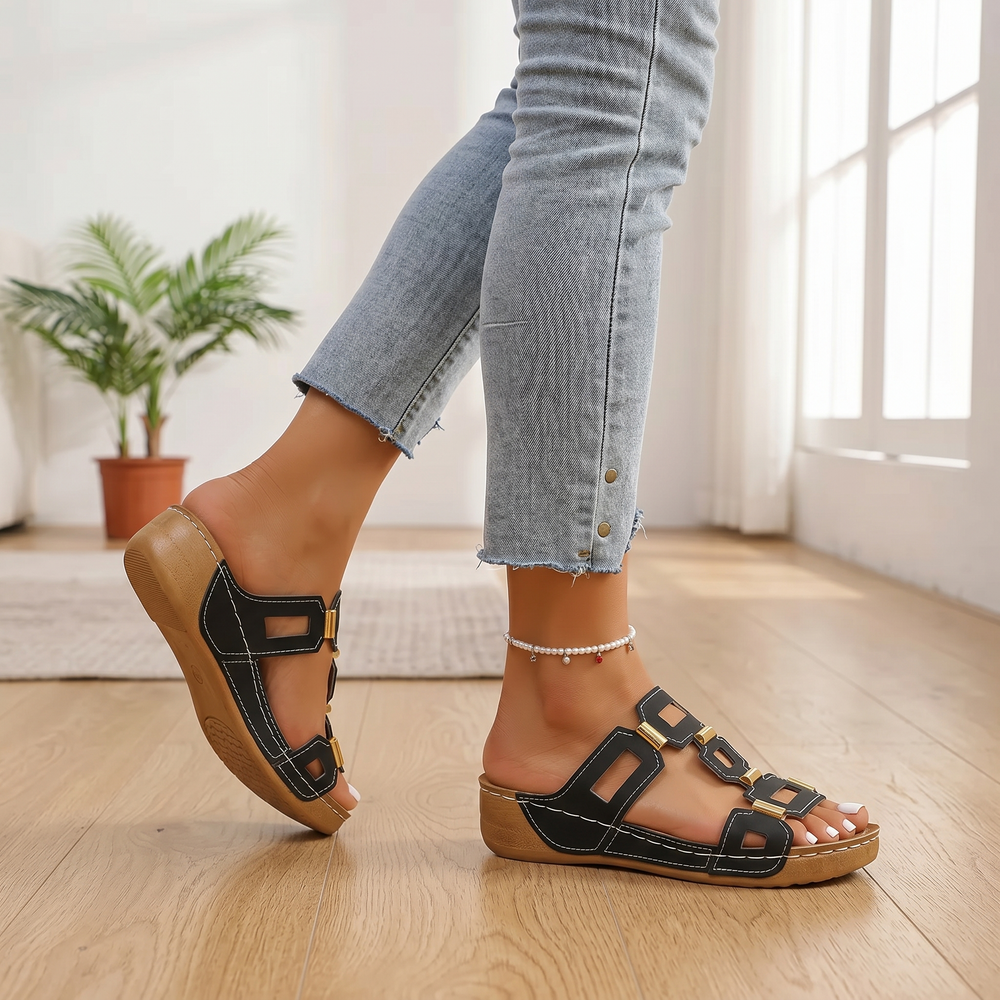 Soleva – Women's Cut-Out Platform Sandals