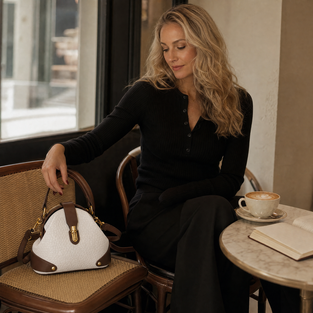 Cola™ – Two-Tone Leather Handbag for Day to Night