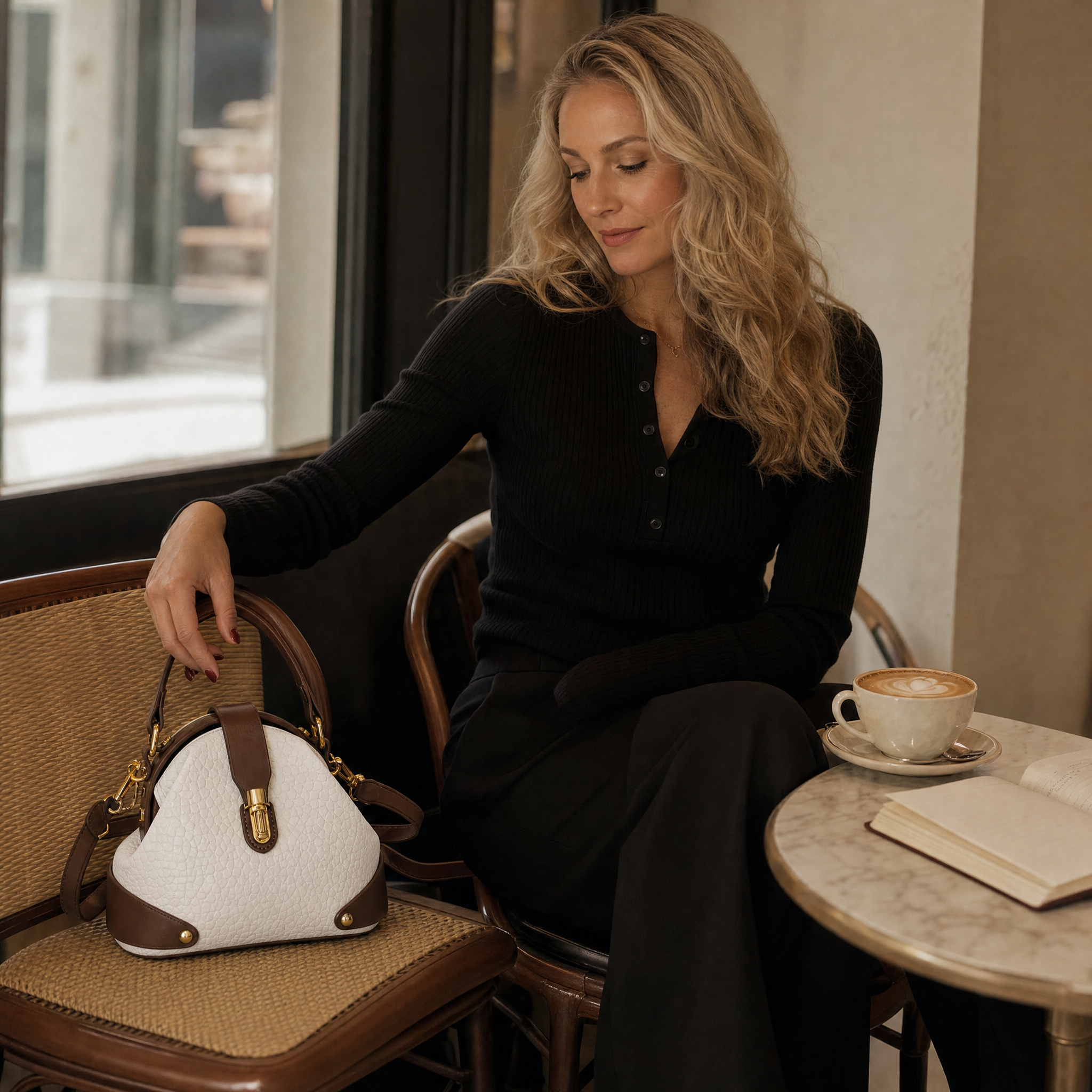 Cola™ – Two-Tone Leather Handbag for Day to Night
