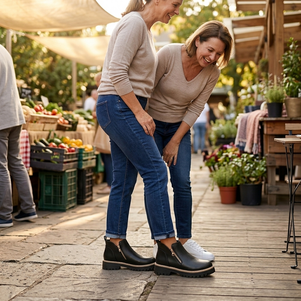 Strida – Women's Cushioned Platform Ankle Boots