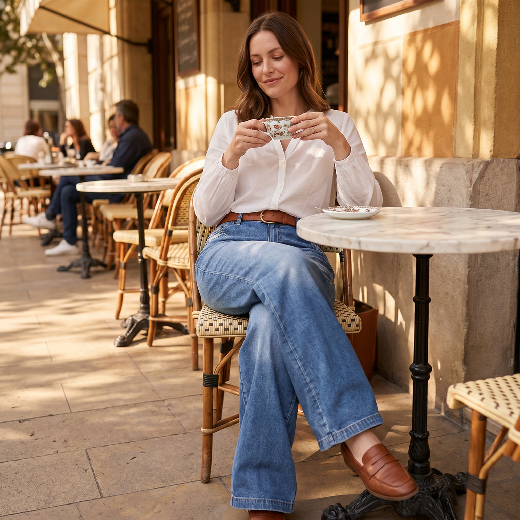 Luvenza – Women's Vintage Wide-Leg Flare Jeans